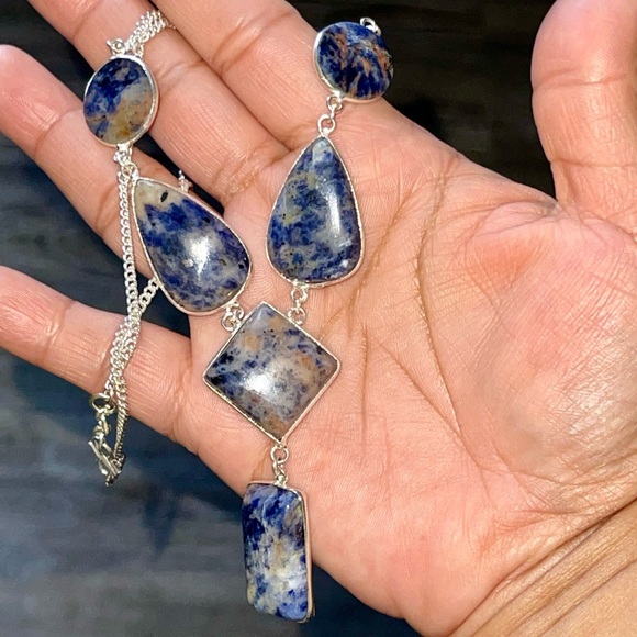 Navy Sodalite Necklace - Picture 4 of 12